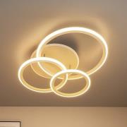 LED-taklampe Gelder, 60 cm, greige/sandfarget, RGBW, CCT