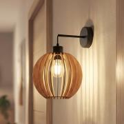 Vegglampe Clay, Ø 23 cm, bjørkfinér, arm, E27