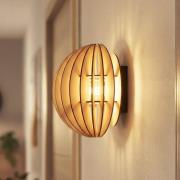 Vegglampe Clay, Ø 23 cm, bjørkfinér, innfelt, E27