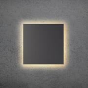 LED-vegglampe BLADE Q, antrasitt, 34 x 34 cm, metall, dimbar