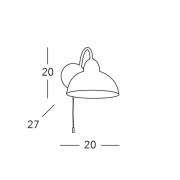 KOLARZ Vegglampe Nonna, Ø 20 cm, sitroner, glatt kant