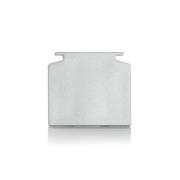 Eutrac 3-faset endestykke for skinnesystem, sølv