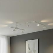 Lindby skinnesystem Linaro, GU10, 6 lyskilder, hvit, C-form