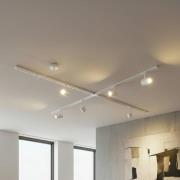 Lindby skinnesystem Linaro, GU10, 6 lyskilder, hvit, X-form