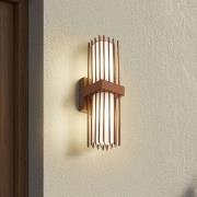Lucande utendørs vegglampe Chandan, rust, 2 lyskilder, IP54, E27