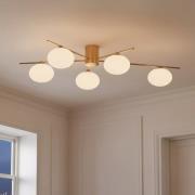 Lindby Valisa taklampe, gull, 5 lamper