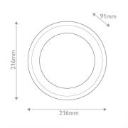 LED-vegglampe ALONSO, bronse, Ø 22 cm, metall/glass/alabast