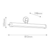 Vegglampe WYNWOOD, bronse, bredde 81 cm, metall, 2 x E27