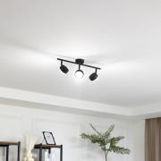 Lindby taklampe Jyla, 3 lyskilder, matt svart