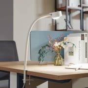 Lindby skrueklemlampe Jyla, matt hvit, GX53, fleksibel arm