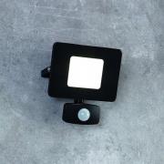 Utendørs LED-spot Faedo 3 med sensor, svart, 20 W