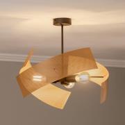 Taklampe Moira, gullfarget/svart, Ø 47 cm, 3 lyskilder