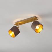 Taklampe Valbiano Capuccino, gull 2 lyskilder