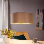 Pendellampe Maserlo rund, taupe-gull
