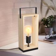Bordlampe Famborough med lys treramme