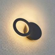 Lindby utendørs LED-vegglampe Ilveo, svart, IP54, bevegelig