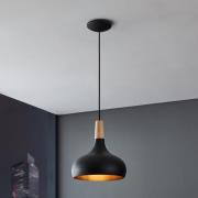 Sabinar pendellampe, 1-lys, svart, Ø 28 cm