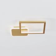 LED-taklampe Gafares, gull, aluminium, 33 cm fjernkontroll CCT