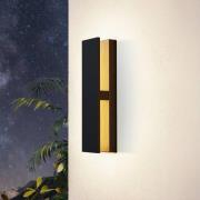 Costorio LED utendørs vegglampe, indirekte, svart