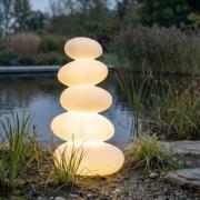 Lucande LED-terrasselampe Soriel, hvit, 72 cm, trinnvis dimbar, IP54