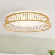 EGLO LED-taklampe Luppineria flettet tre Ø45cm
