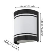 Utendørs vegglampe Cerno, svart