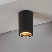 LED-taklampe Carosso-Z, svart, CCT, RGB