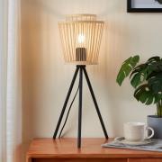 Hykeham bordlampe, høyde 57 cm, natur/svart, bambus
