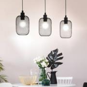 Wrington hengelampe, lengde 74 cm, svart, 3 lyskilder, stål