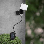 LED-solcellelampe Casabas med sensor, svart