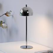 Schöner Wohnen LED-batteridrevet bordlampe Bellies, krom, IP54