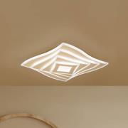 LED-taklampe HERO, sand, 40x40 cm, fjernkontroll, CCT dimbar