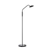 LED-gulvlampe Tallri, svart, høyde 135 cm, CCT, berøringsdimmer