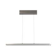 LED-hengelampe Torvi, nikkel, lengde 88 cm, CCT, berøringsdimmer
