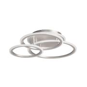 LED-taklampe GELDER, nikkel, 60x51 cm, fjernkontroll RGBW