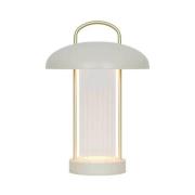 LED-batteridrevet bordlampe Mirano, beige, høyde 29 cm Metall