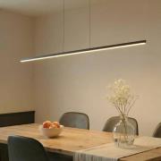 Lucande LED-hengelampe Solvar, 158 cm, svart, CCT, dimbar