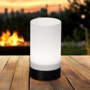 LED-batteridrevet bordlampe Fenya, svart/opal matt Høyde 14 cm IP54