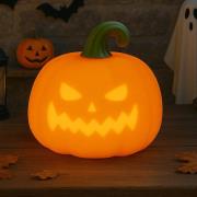 LED-batterilampe Richy, oransje, Ø 11 cm, silikon