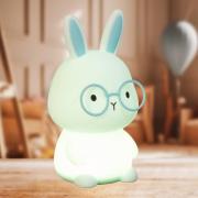 LED-batterilampe Felix, blå, høyde 13 cm, silikon