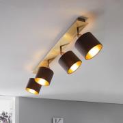 Taklampe Valbiano Capuccino, gull 4 lyskilder