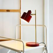Dyberg Larsen bordlampe Ocean, mørkerød, høyde 43 cm
