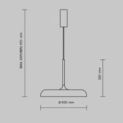 Maytoni LED-hengelampe Gerhard, Ø 40 cm, grå, metall