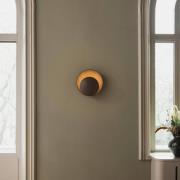 Globen Lighting vegglampe ORBIT, brun, Ø 30 cm, stikkontakt