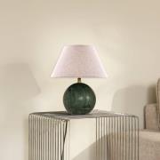 Globen Lighting bordlampe Castello, grønn/beige, høyde 28 cm