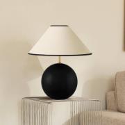 Globen Lighting bordlampe IRIS, beige/svart, høyde 39 cm