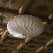 Globen Lighting Taklampe BLADVERK, hvit, Ø 70 cm, tekstil