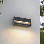 Lucande utendørs LED-vegglampe Tavion, 25 cm, antrasitt, IP65