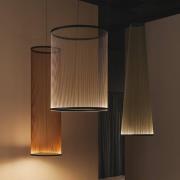 Vibia LED-hengelampe ARRAY, grønn, 193 x 55 cm, Konus 927 dimbar
