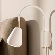 Nuura veggspot Anoli, hvit/gull, metall, GU10, stikkontakt
